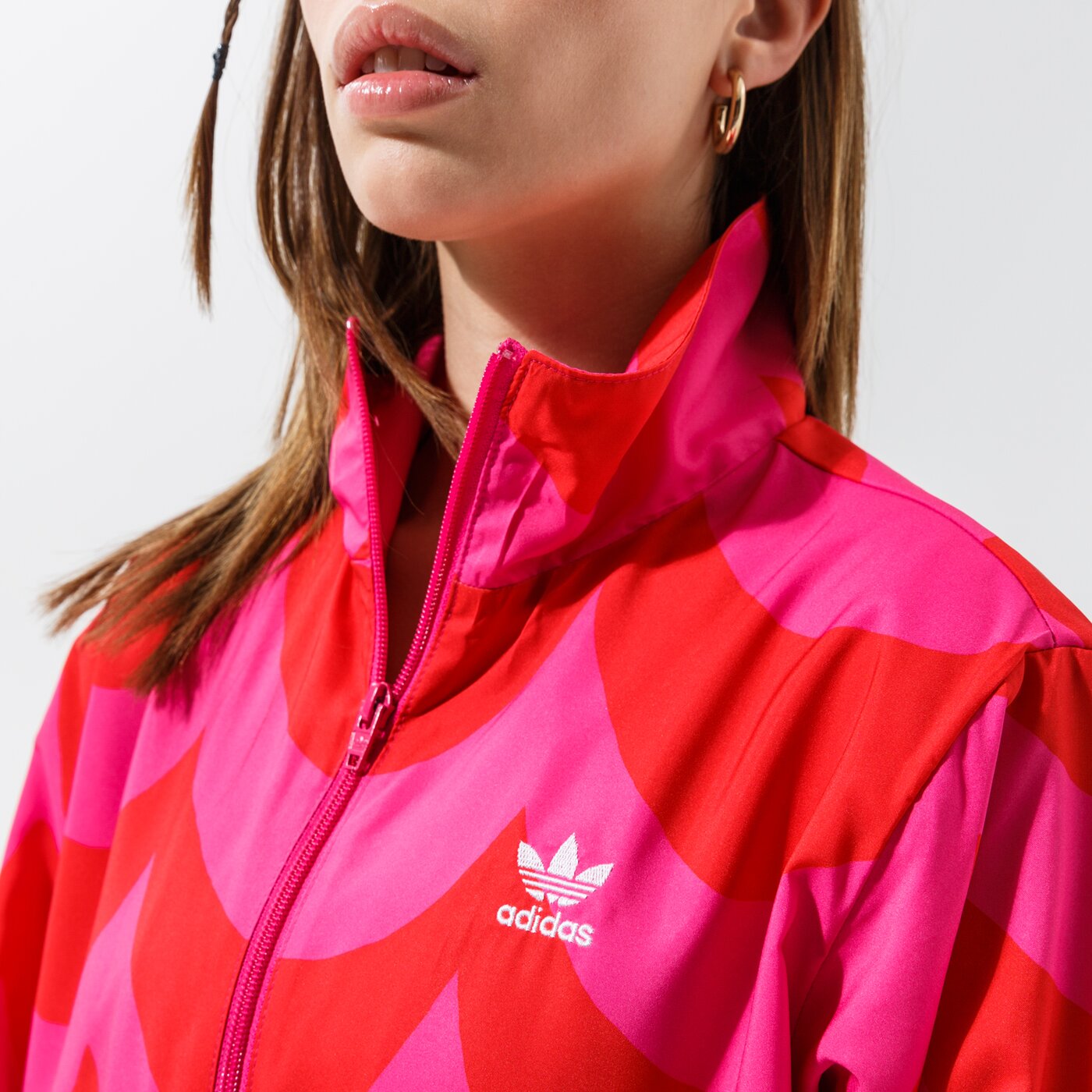 Дамски суичър ADIDAS СУИТЧЪР СЪС ЗАКОПЧАВАНЕ TRACK ТОП  h20484 цвят розов