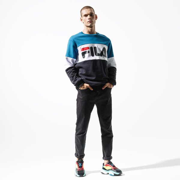Мъжки суичър FILA СУИТЧЪР STRAIGHT BLOCKED CREW 681255a216 цвят син