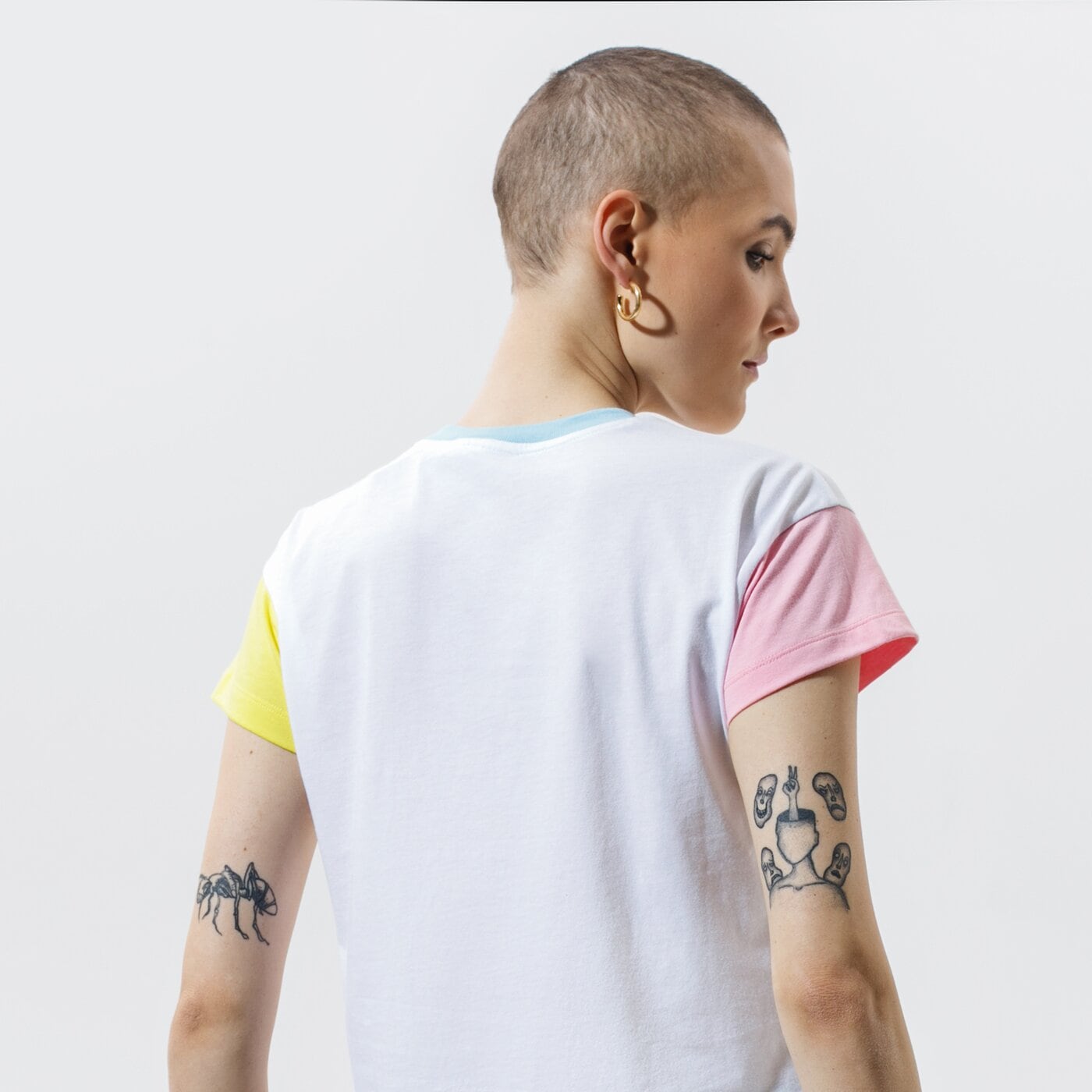 Дамска тениска CHAMPION ТЕНИСКА CREWNECK CROPТОП 114329ww001 цвят бял