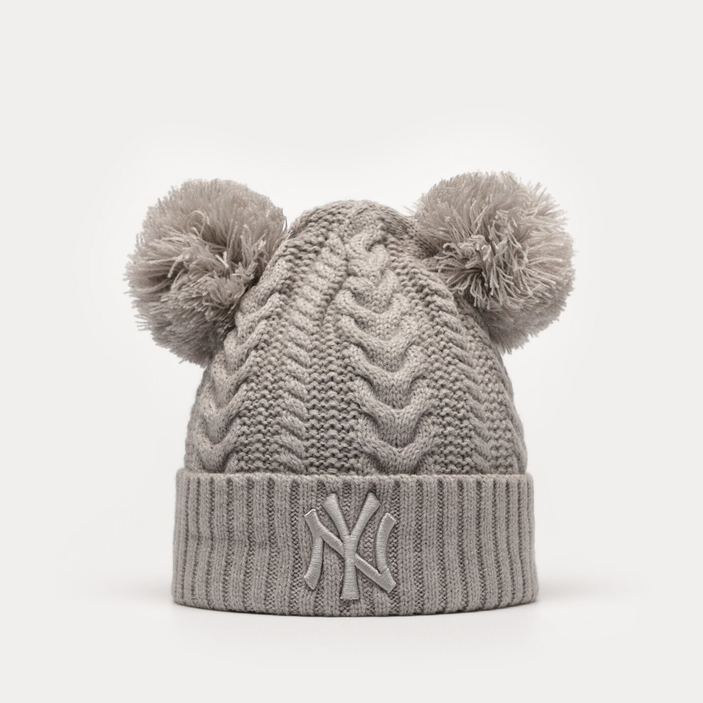 Дамска зимна шапка NEW ERA ШАПКА WMNS DOUBLE POM NYY HGR NEW YORK YANKEES HGR 60284834 цвят сив