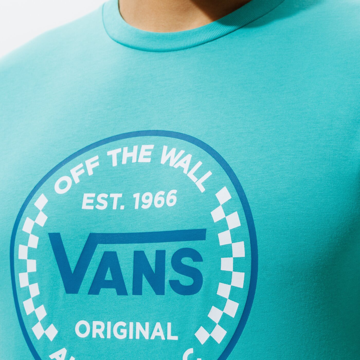 Мъжка тениска VANS ТЕНИСКА AUTHENTIC CHECKER SS vn0a54d1z6r1 цвят син