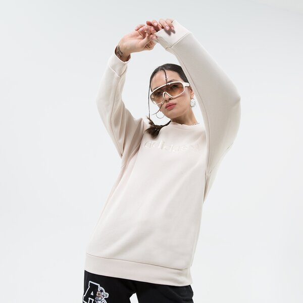 Дамски суичър ADIDAS СУИТЧЪР EMB CREW W'WHT hy8731 цвят бежов