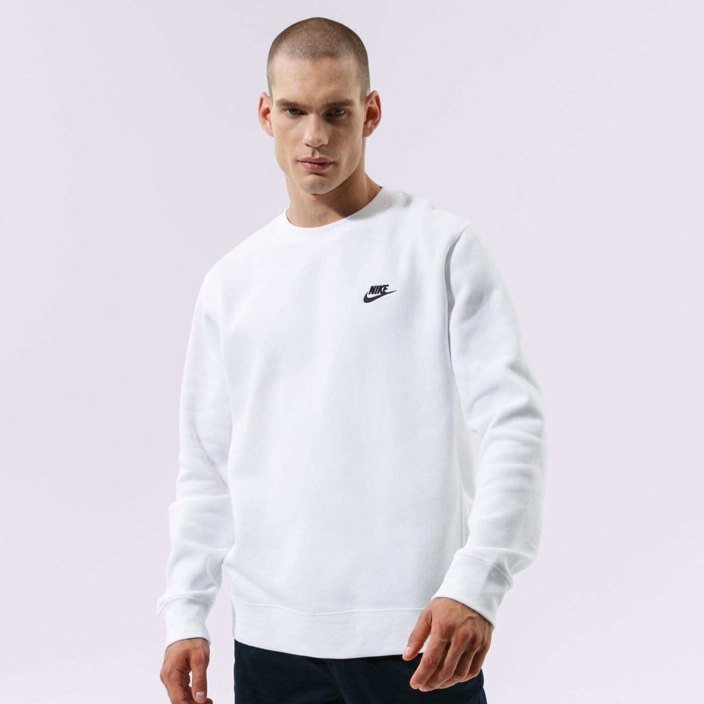 Мъжки суичър NIKE СУИТЧЪР SPORTSWEAR CLUB FLEECE bv2662-100 цвят бял
