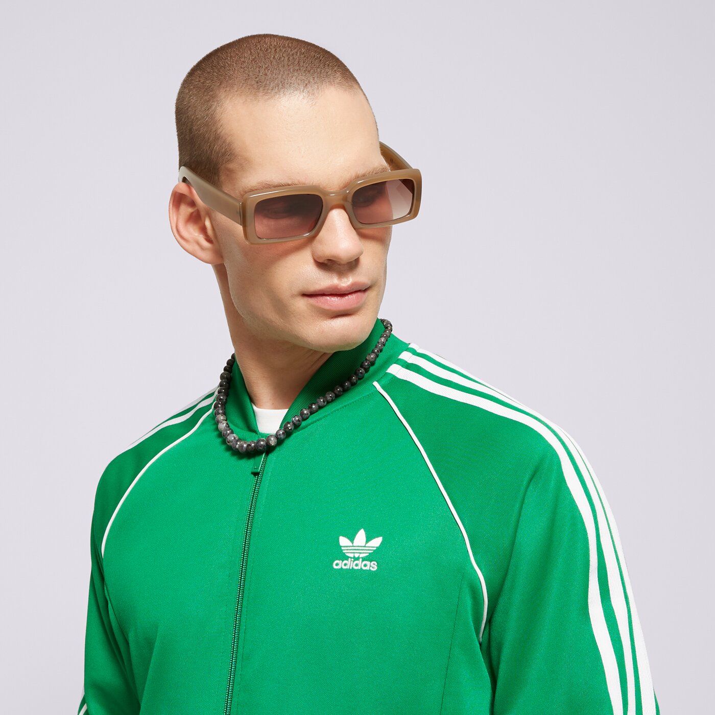 Мъжки суичър ADIDAS СУИТЧЪР СЪС ЗАКОПЧАВАНЕ SST TT ik3514 цвят зелен