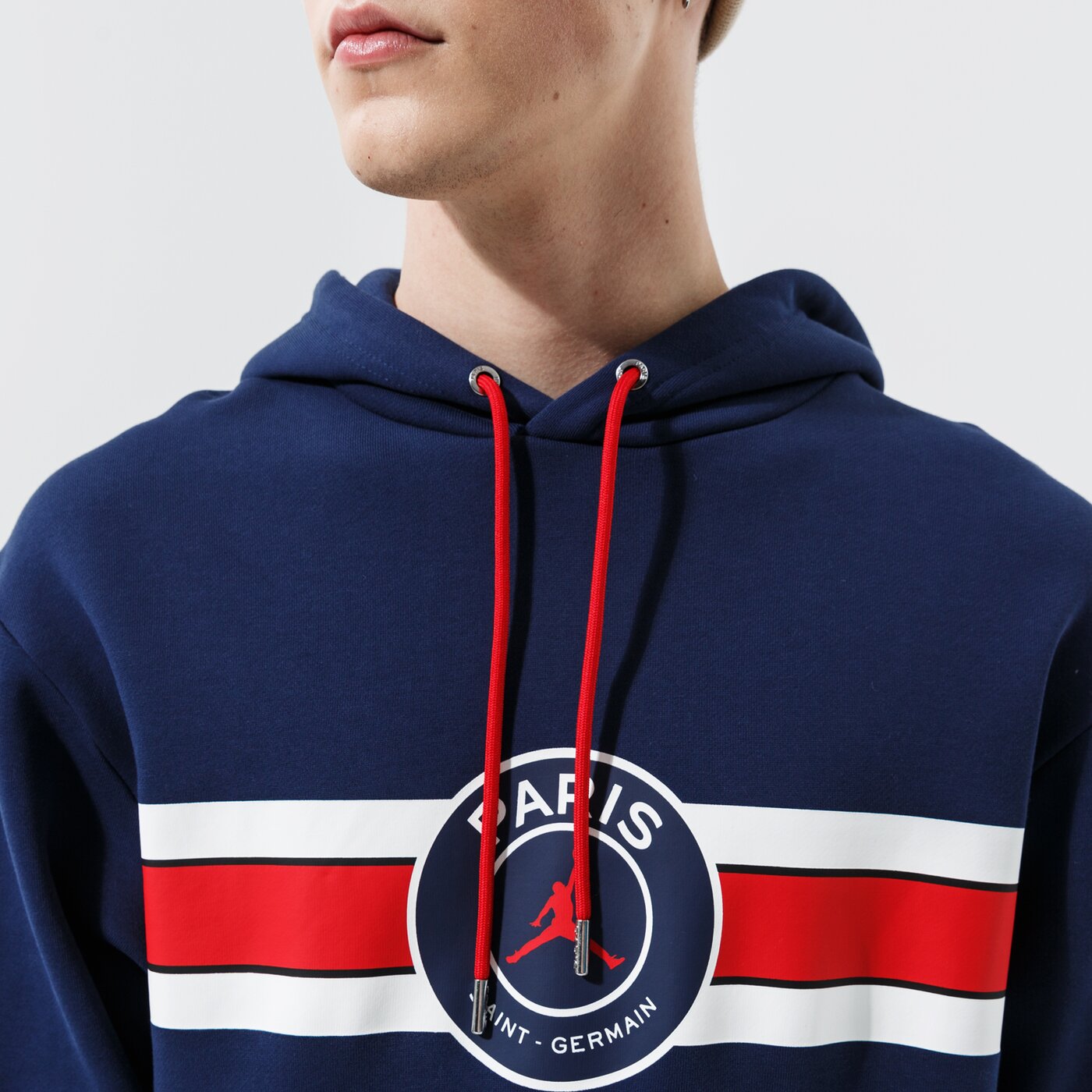 Мъжки суичър JORDAN СУИТЧЪР С КАЧУЛКА M J PSG FLEECE PO dj3928-410 цвят тъмносин