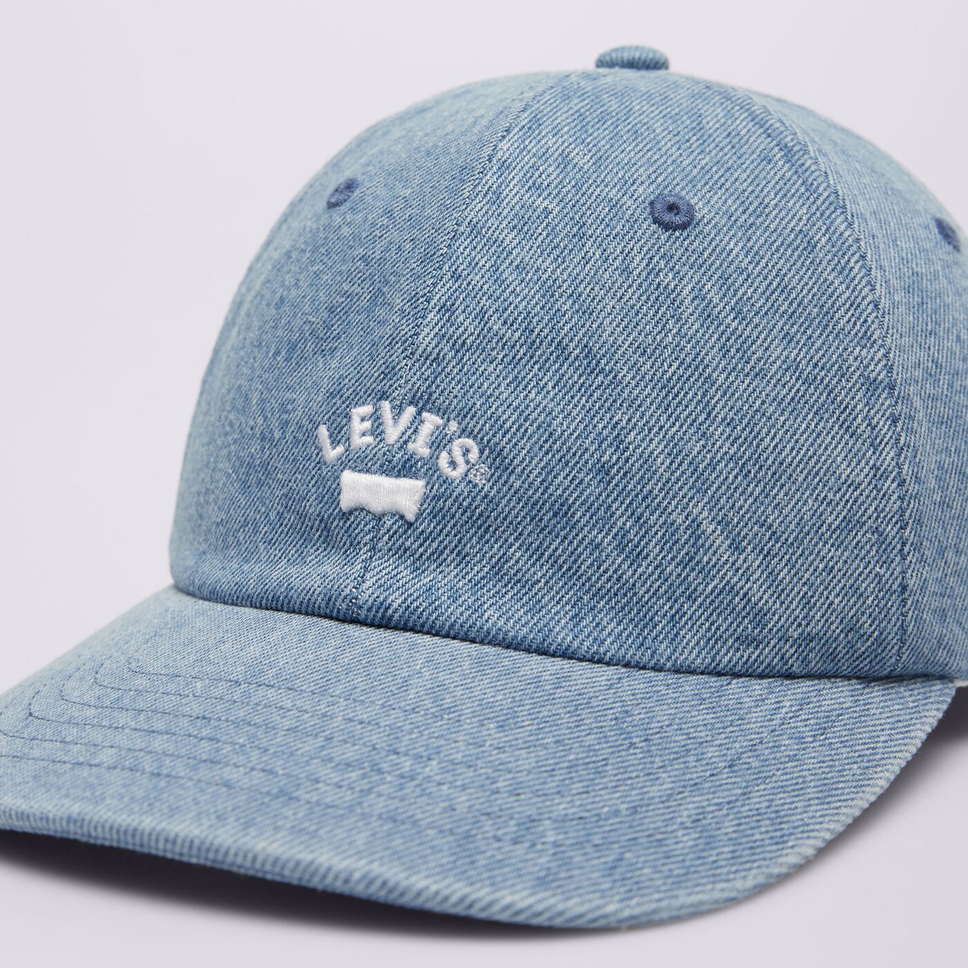 Дамска шапка с козирка LEVI'S ШАПКА LAZY GIRL LOGO CAP 000ag-0005 цвят син