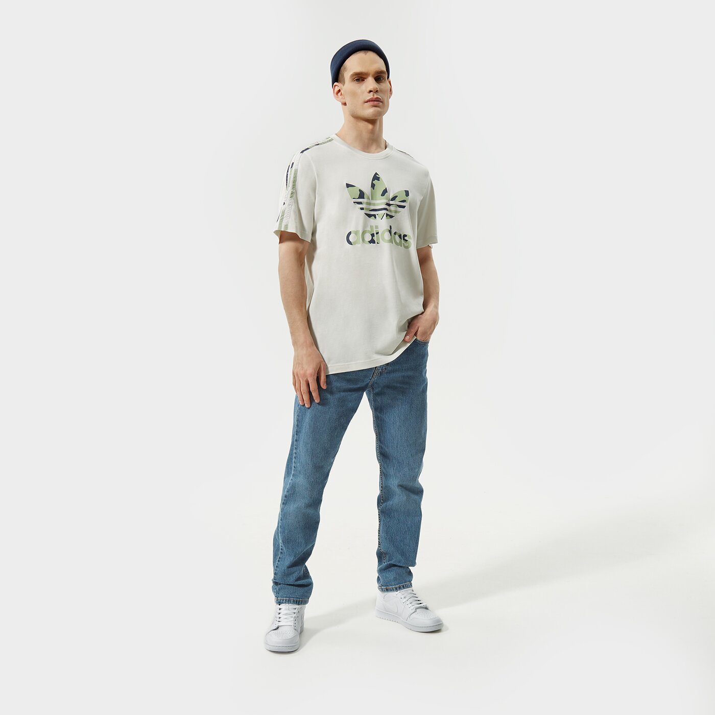 Мъжка тениска ADIDAS ТЕНИСКА CAMO INFILL TEE hf4889 цвят бежов