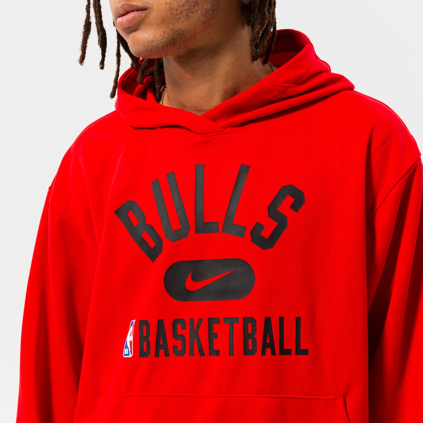 Мъжки суичър NIKE СУИТЧЪР С КАЧУЛКА CHI M NK DF SPOTLIGHT PO HD NBA db0888-657 цвят червен