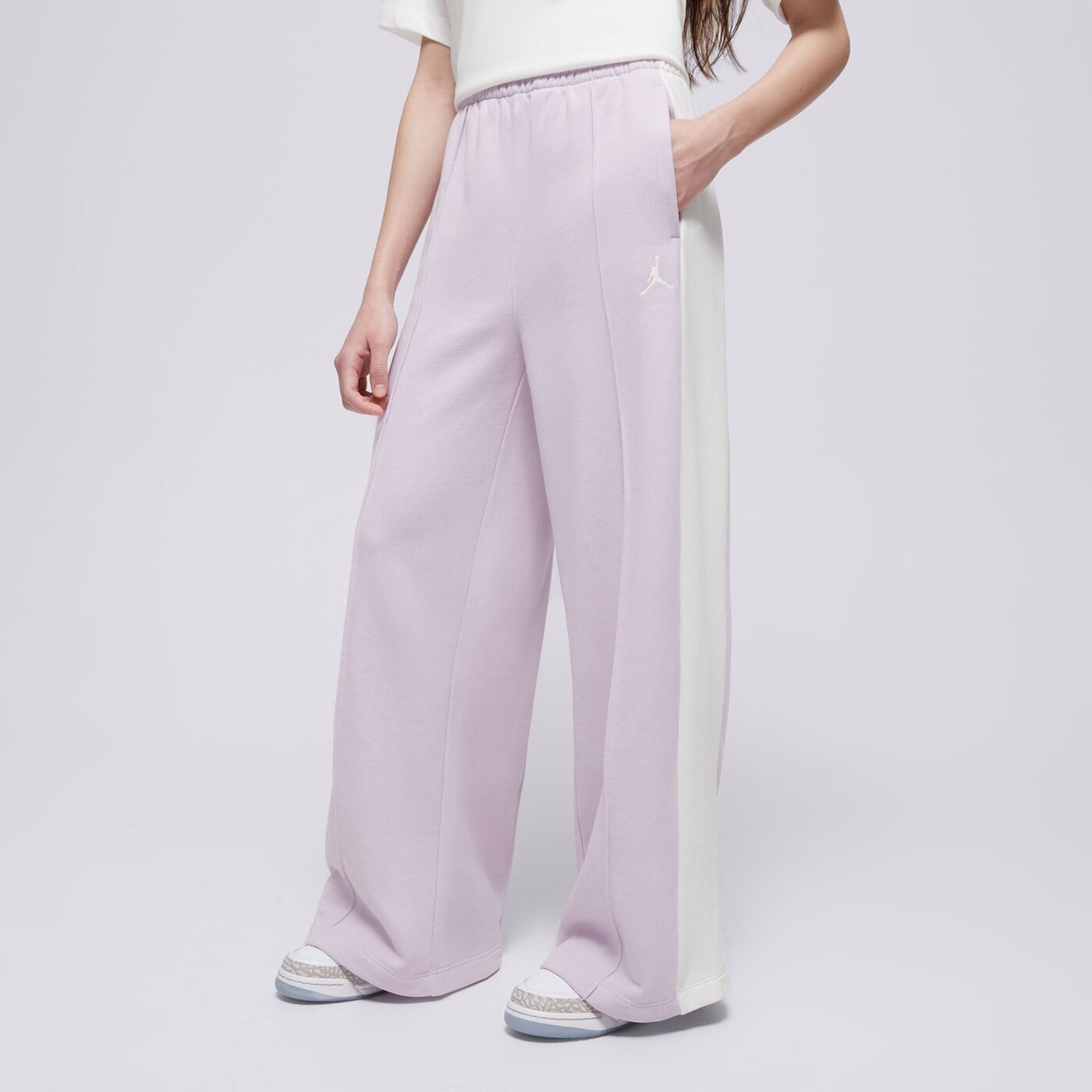 Детски панталони JORDAN ПАНТАЛОНИ JDG KSA FT PANT GIRL 45d816-p6i цвят виолетов