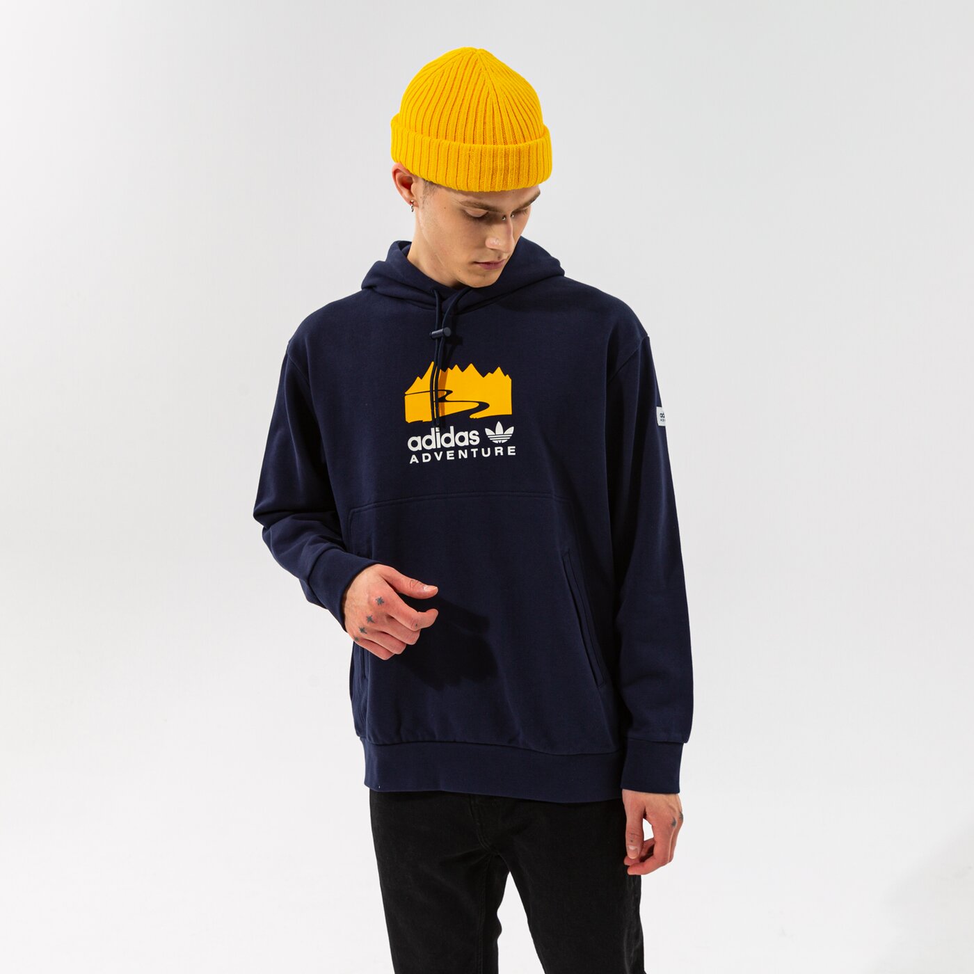 Мъжки суичър ADIDAS СУИТЧЪР С КАЧУЛКА LOGO HOODIE h09064 цвят черен