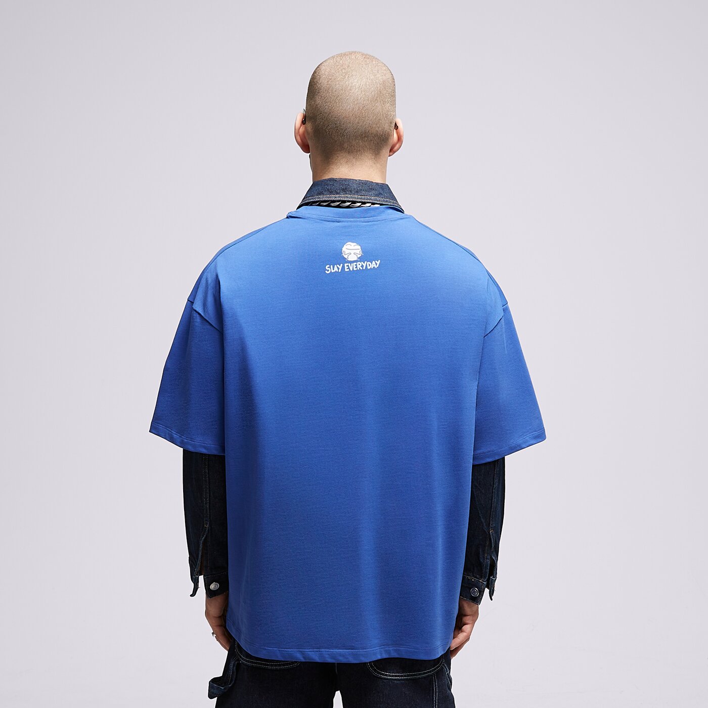 Мъжка тениска S.NOW JOB SIZEER ТЕНИСКА "SLAY" BLUE si323tsu55001 цвят син