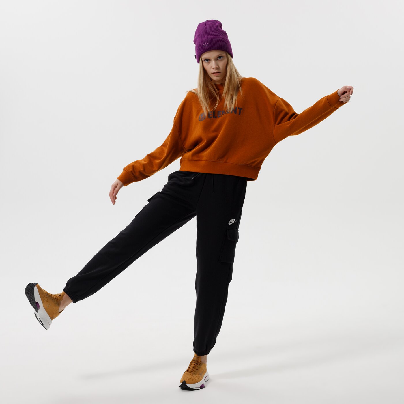 Дамски суичър ELEMENT СУИТЧЪР LOGIC CREW W z3crb23700 цвят кафяв