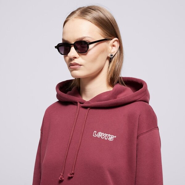 Дамски суичър LEVI'S СУИТЧЪР С КАЧУЛКА GRAPHIC EVERYDAY HOODIE REDS a8801-0009 цвят бордо