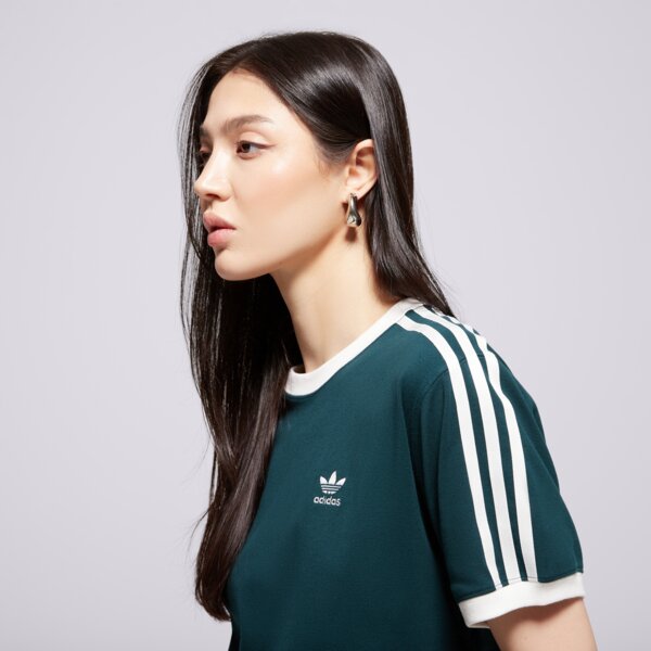 Дамска тениска ADIDAS ТЕНИСКА 3 STRIPE TEE jy4855 цвят зелен