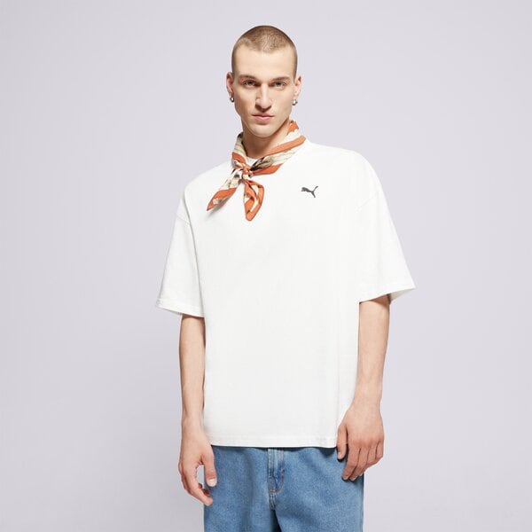 Мъжка тениска PUMA ТЕНИСКА WARDROBE ESS OVERSIZED TEE 629646 02 цвят бял