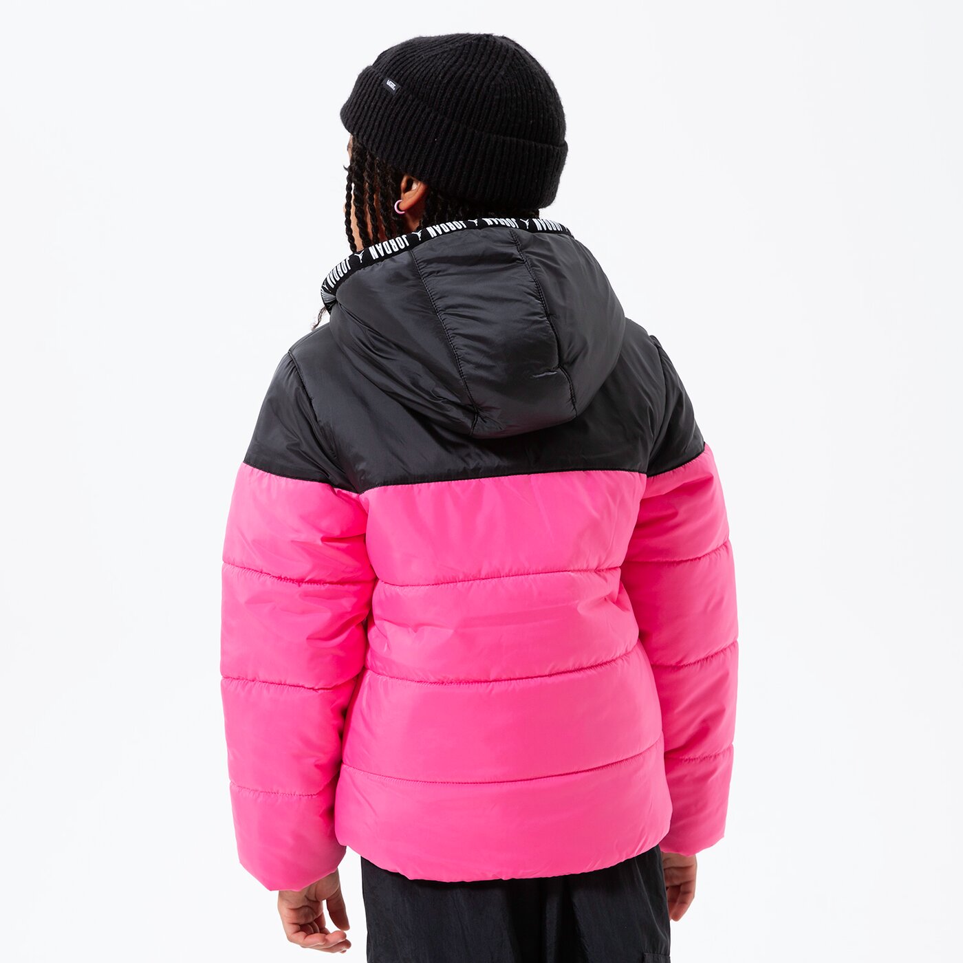 Детска преходно яке JORDAN ЯКЕ ЗИМНО BASIC POLY PUFFER GIRL 45b657-aa7 цвят розов