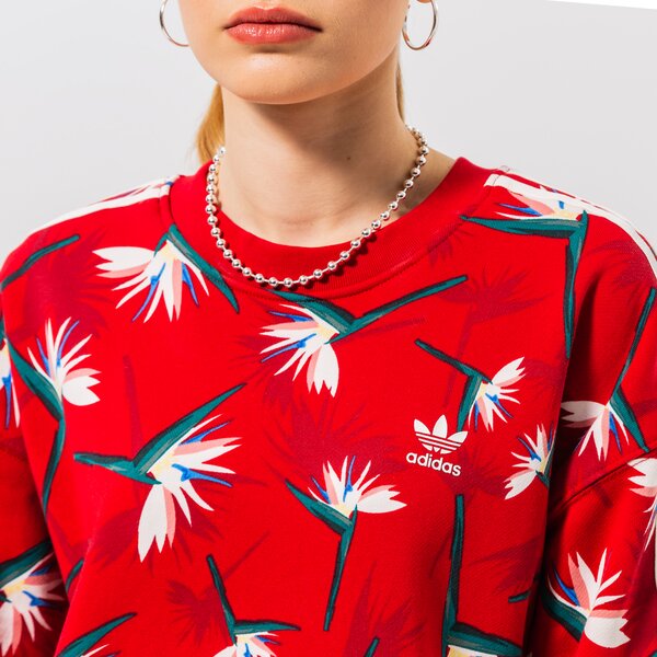 Дамски суичър ADIDAS СУИТЧЪР CREW SWEATER hk5213 цвят червен