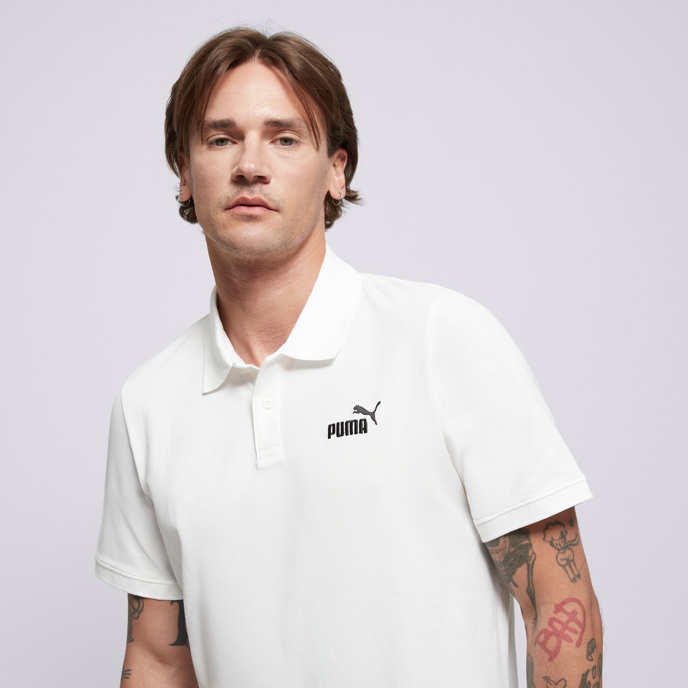 Мъжка тениска PUMA ТЕНИСКА ТИП ПОЛО ESS NO. 1 LOGO PIQUE 68255202 цвят бял