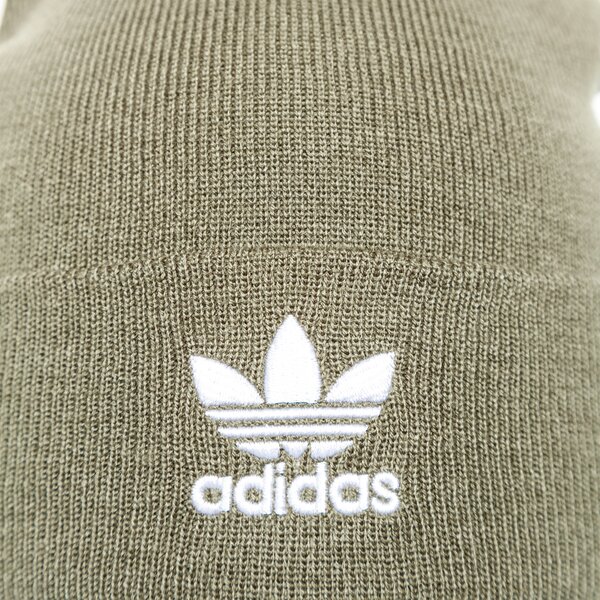 Дамска зимна шапка ADIDAS ЗИМНА ШАПКА AC BOBBLE KNIT gl7482 цвят каки