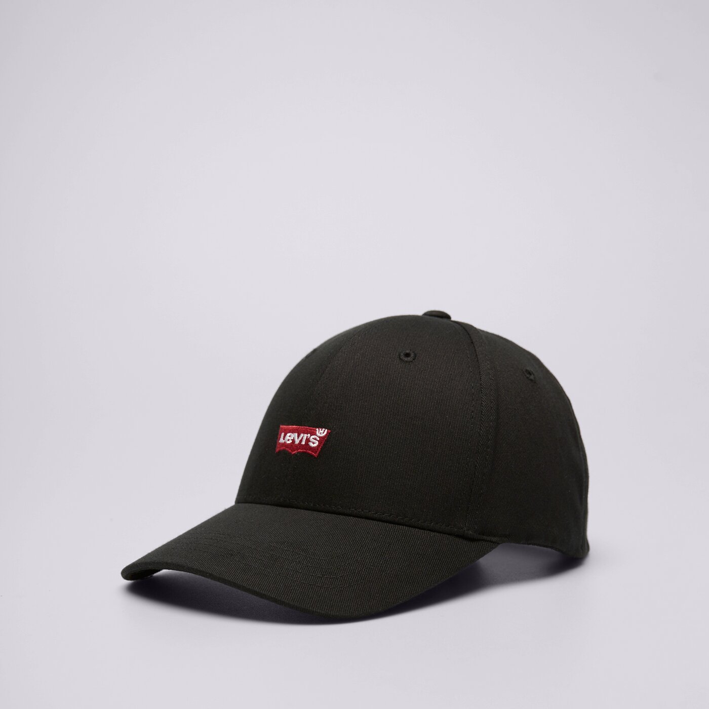 Дамска шапка с козирка LEVI'S ШАПКА HOUSEMARK FLEXFIT CAP d7723-0002 цвят черен