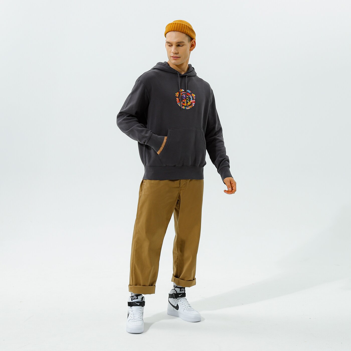 Мъжки суичър ELEMENT СУИТЧЪР С КАЧУЛКА SHROOMS TREE PO z1hoc7328 цвят черен