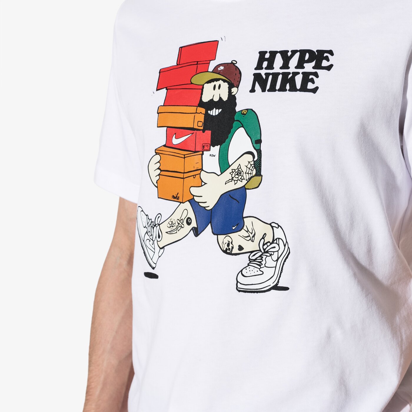 Мъжка тениска NIKE ТЕНИСКА SS M NSW TEE HYPE NIKE 1 SPORTSWEAR ar5075-100 цвят бял