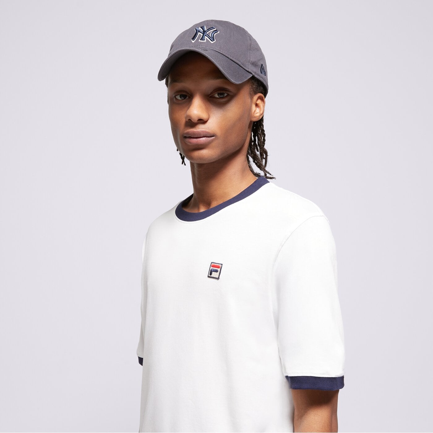Мъжка тениска FILA ТЕНИСКА CONTRAST RIB TEE lm1836at101 цвят бял