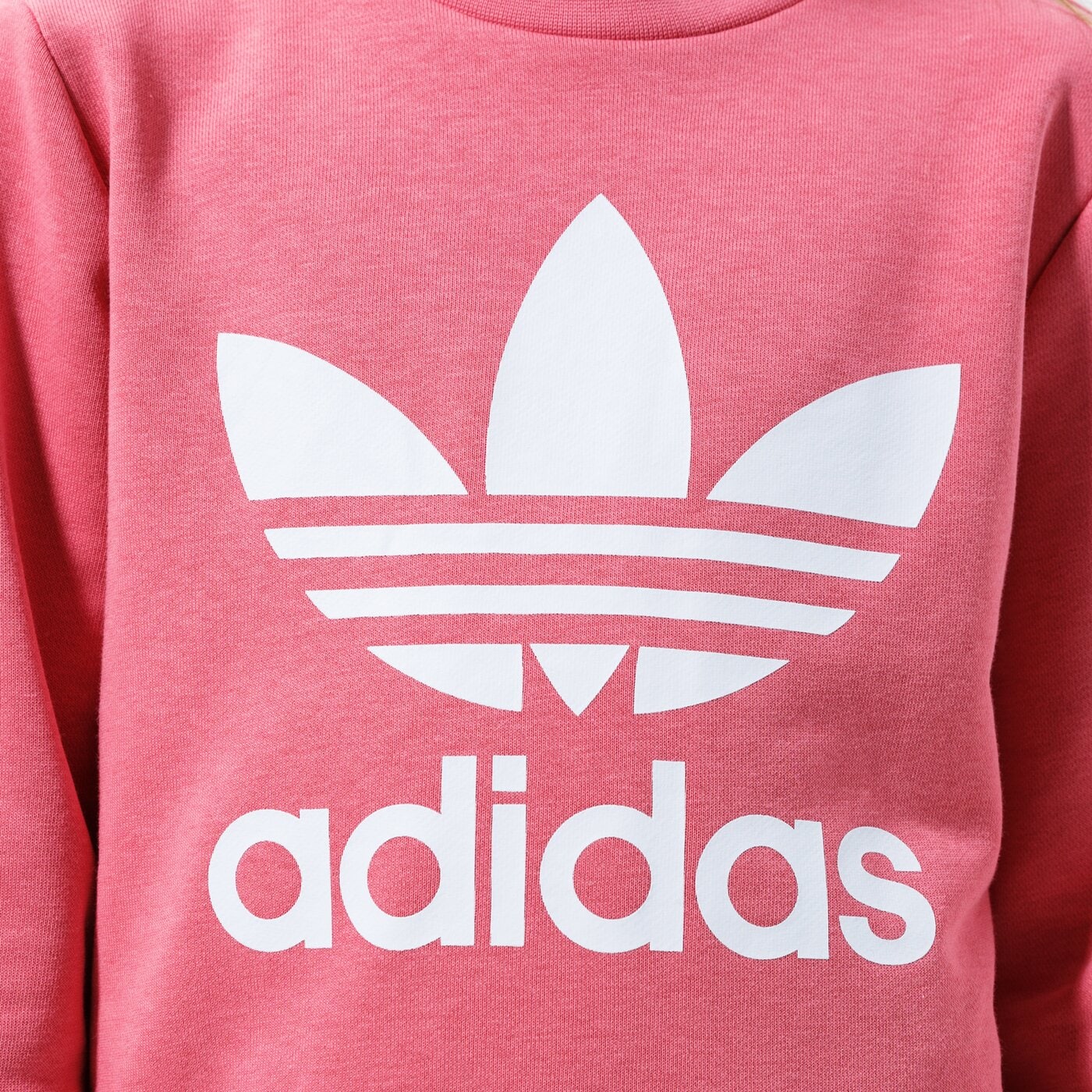 Детски суичър ADIDAS СУИТЧЪР TREFOIL CREW WW gn8253 цвят розов