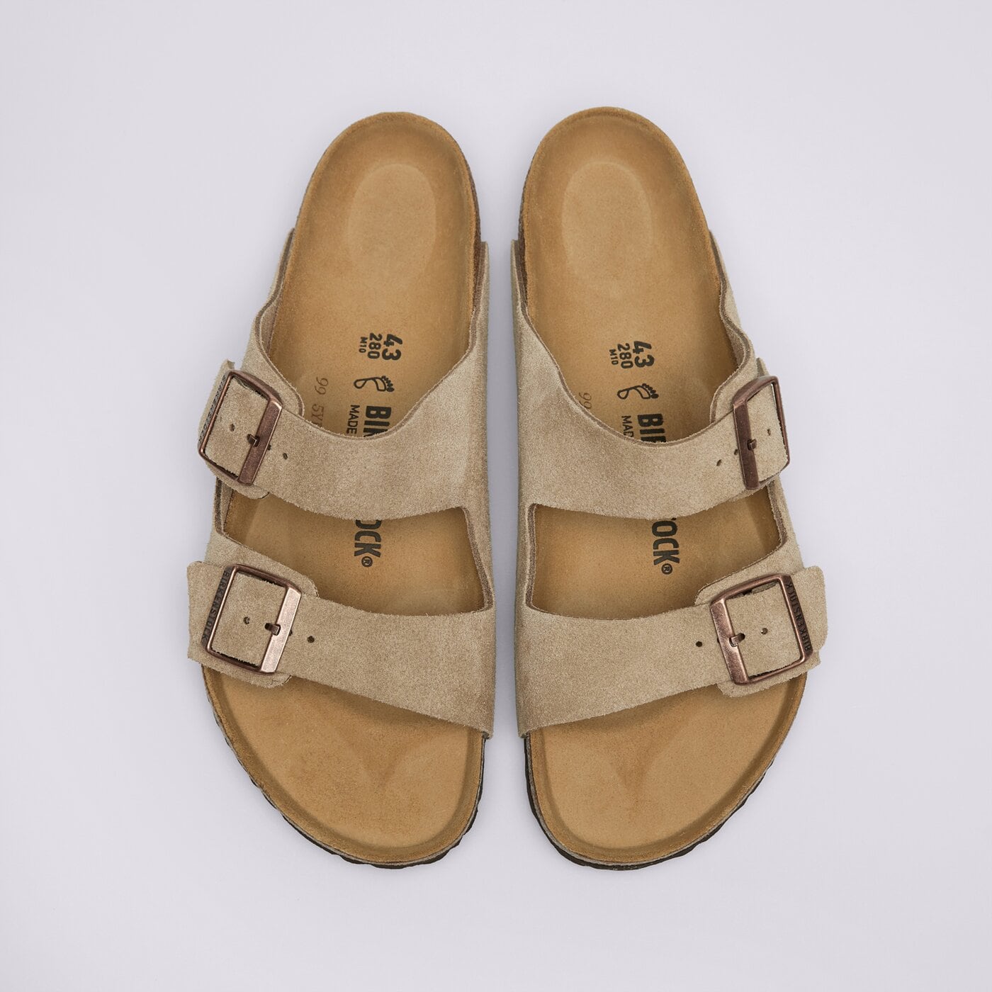 Мъжки чехли и сандали BIRKENSTOCK ARIZONA SUEDE 51461 цвят бежов