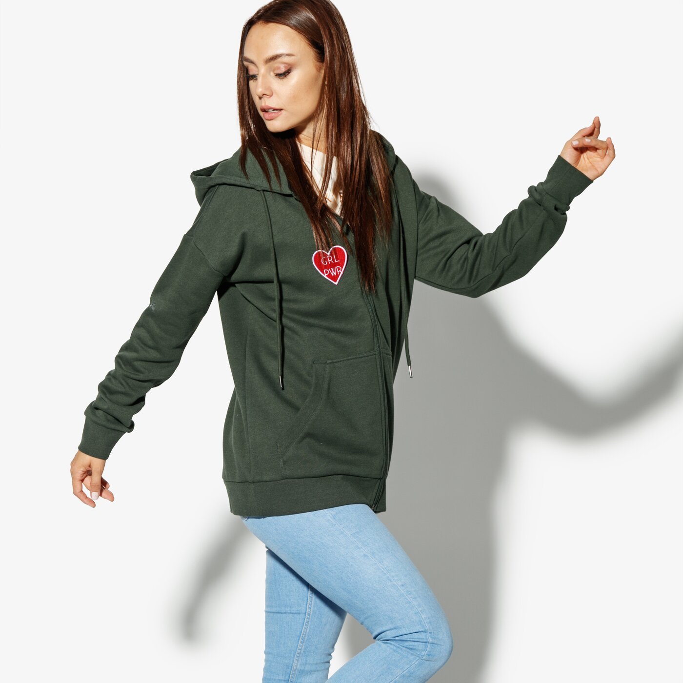 Дамски суичър CONFRONT СУИТЧЪР DEMI cf38bld27001 цвят зелен