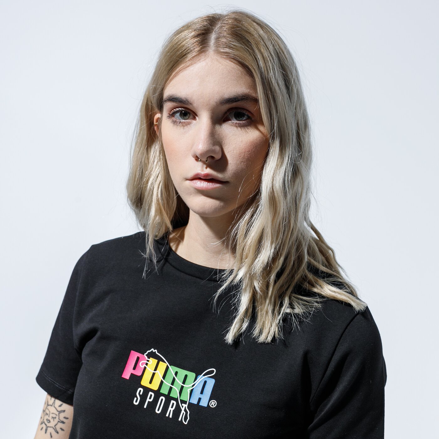 Дамска тениска PUMA ТЕНИСКА TFS GRAPHIC CROP ТОП 59625801 цвят черен