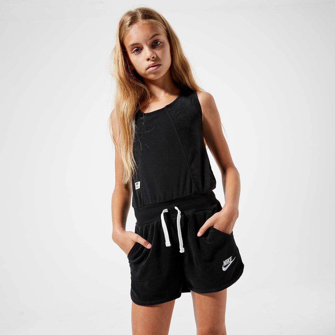  NIKE РОКЛЯ G NSW HERITAGE ROMPER cj7543-010 цвят черен