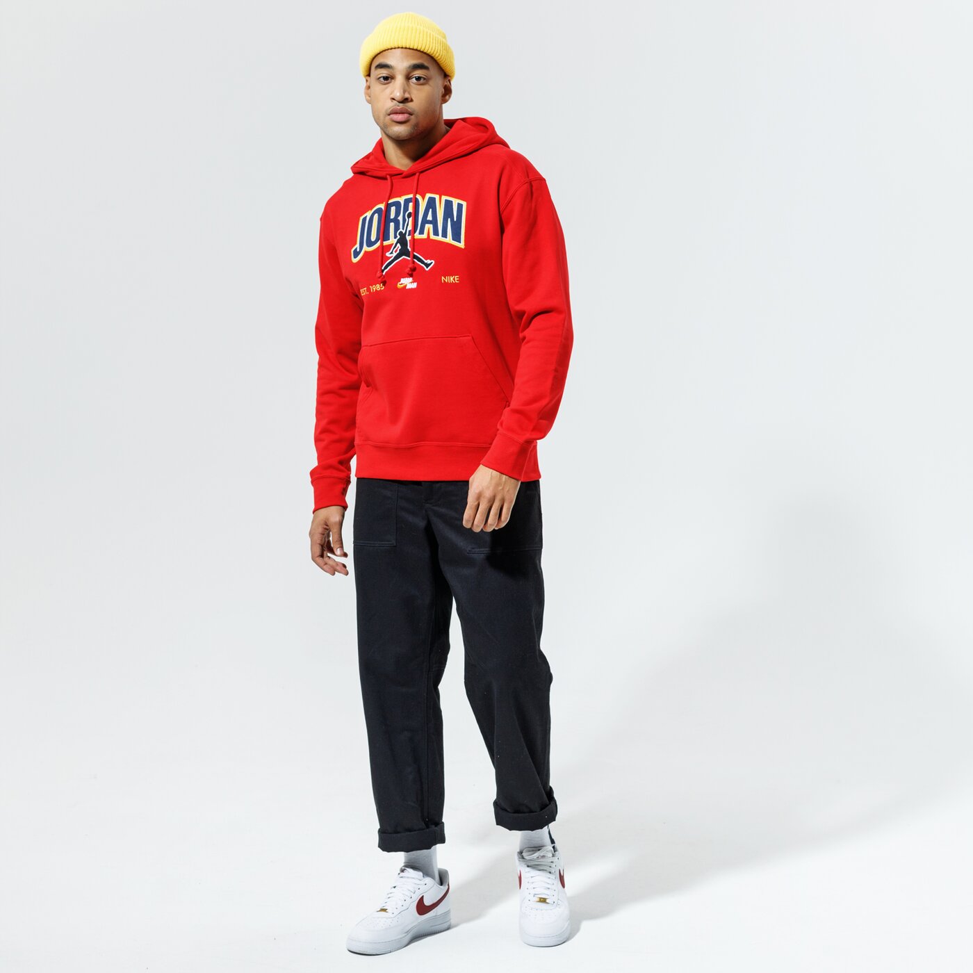 Мъжки суичър JORDAN СУИТЧЪР С КАЧУЛКА M J JMPMN FLC PO da7184-687 цвят червен