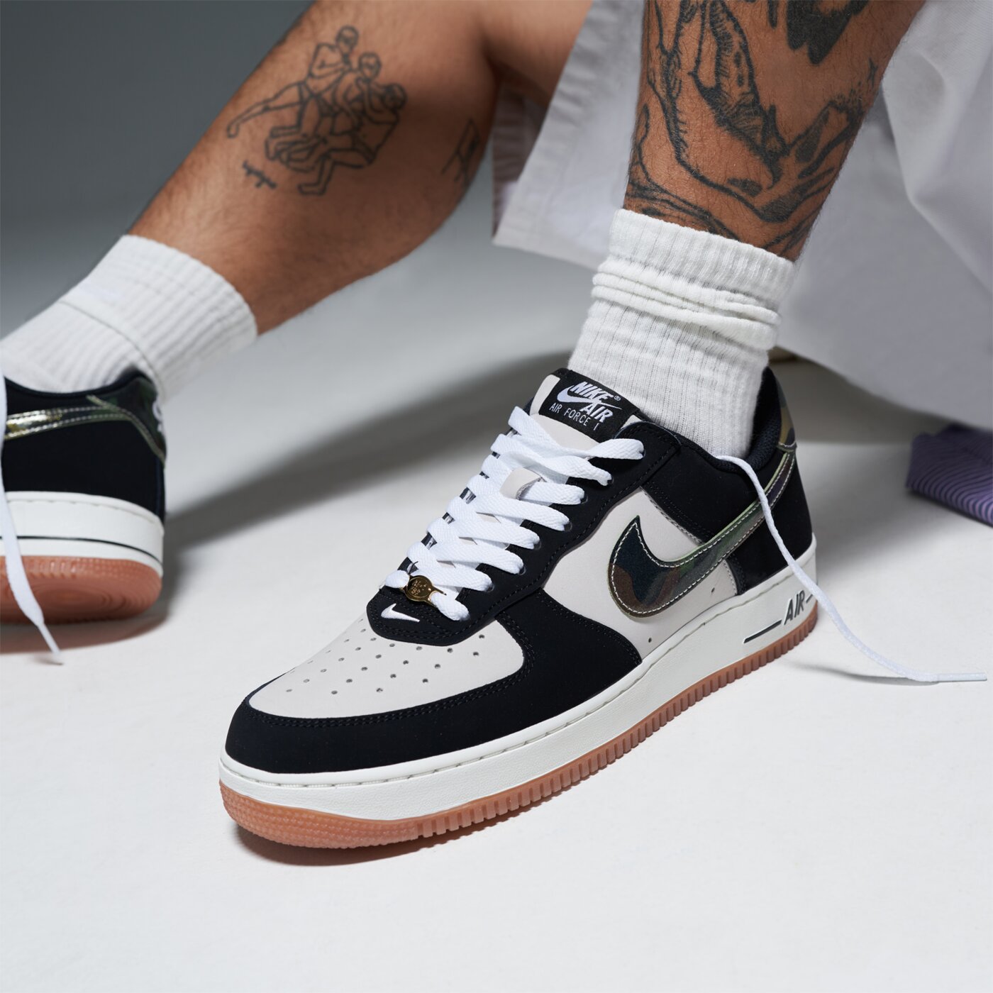 Мъжки маратонки NIKE AIR FORCE 1 LOW RETRO  hq1967-100 цвят черен