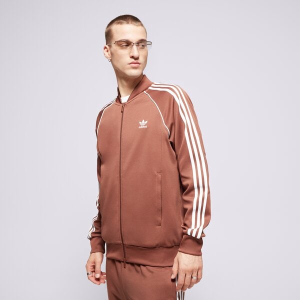 Мъжки суичър ADIDAS СУИТЧЪР СЪС ЗАКОПЧАВАНЕ SST TT iy9855 цвят кафяв