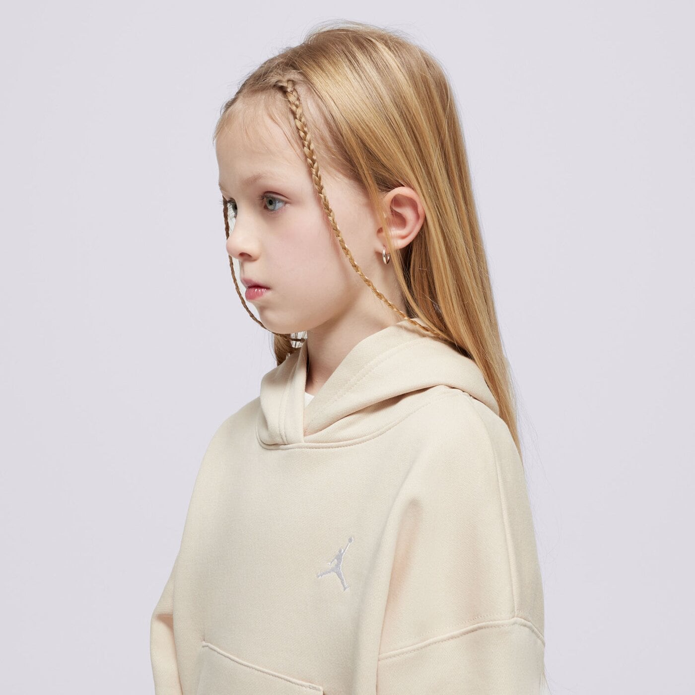 Детски суичър JORDAN СУИТЧЪР С КАЧУЛКА JDG BROOKLYN ESS PO GIRL 45d292-xae цвят бежов