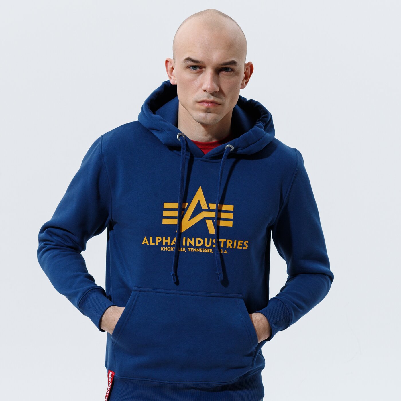 Мъжки суичър ALPHA INDUSTRIES СУИТЧЪР С КАЧУЛКА BASIC HOODY 178312-463 цвят тъмносин
