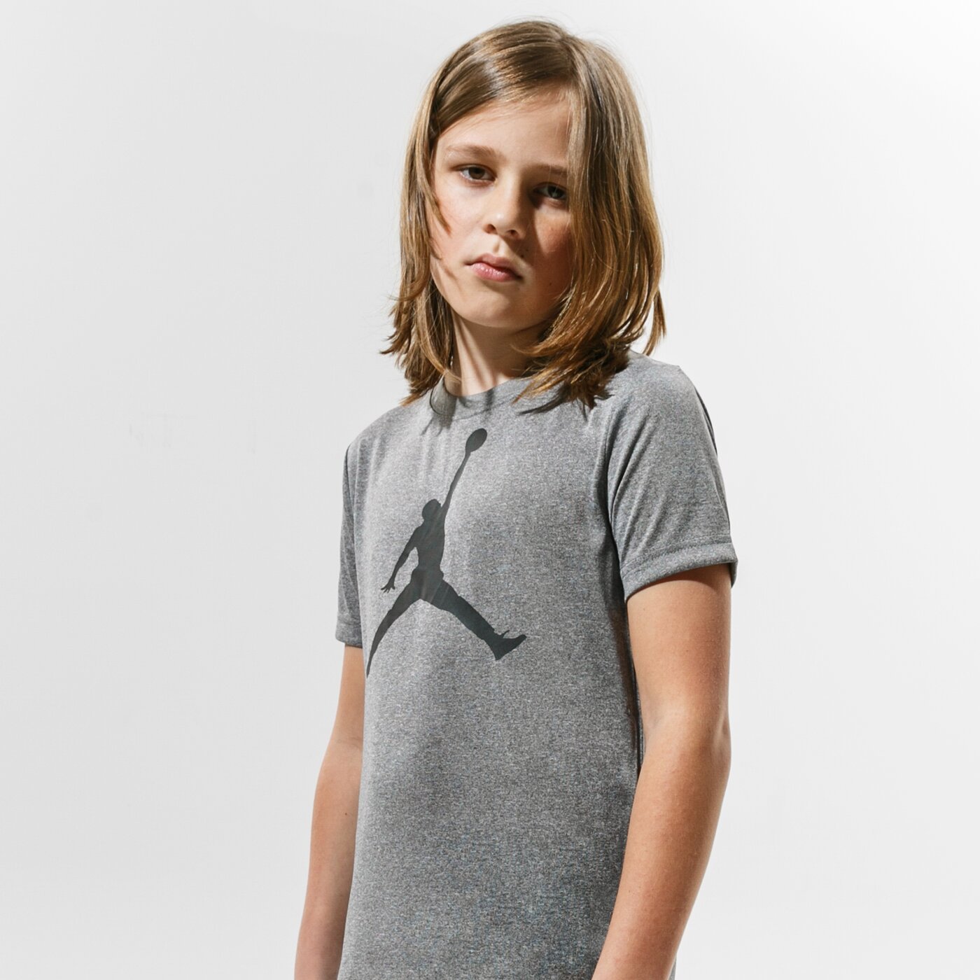 Детска тениска JORDAN ТЕНИСКА JDB JUMPMAN LOGO DF TEE BOY 954293-geh цвят сив