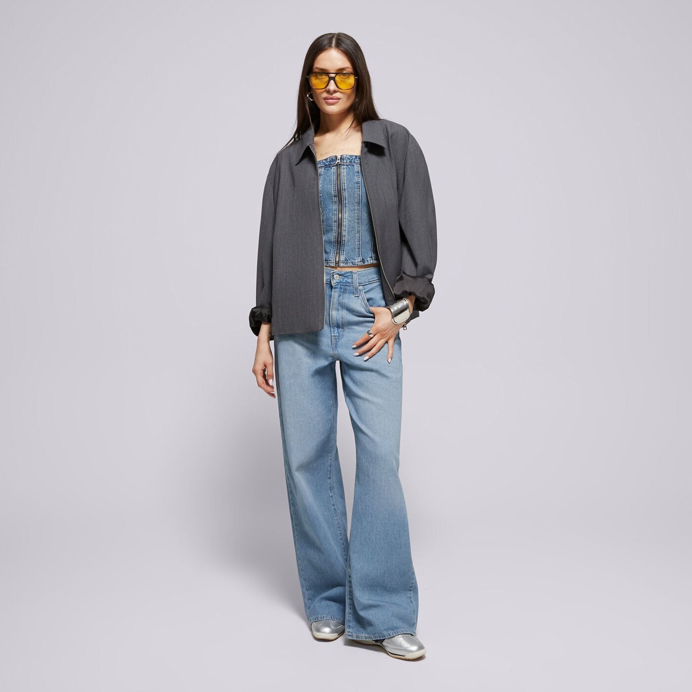 Дамски панталони LEVI'S ПАНТАЛОНИ CINCH BAGGY 001up-0000 цвят син