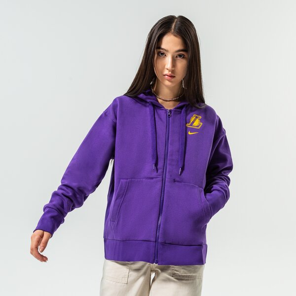 Дамски суичър NIKE СУИТЧЪР СЪС ЗАКОПЧАВАНЕ   С КАЧУЛКА LAL W NK FLC NBA dn4737-504 цвят виолетов