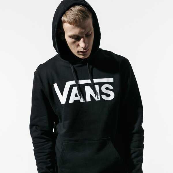 Мъжки суичър VANS СУИТЧЪР С КАЧУЛКА VANS CLASSIC PO HOODIE II BLACK/WHITE vn0a456by281 цвят черен