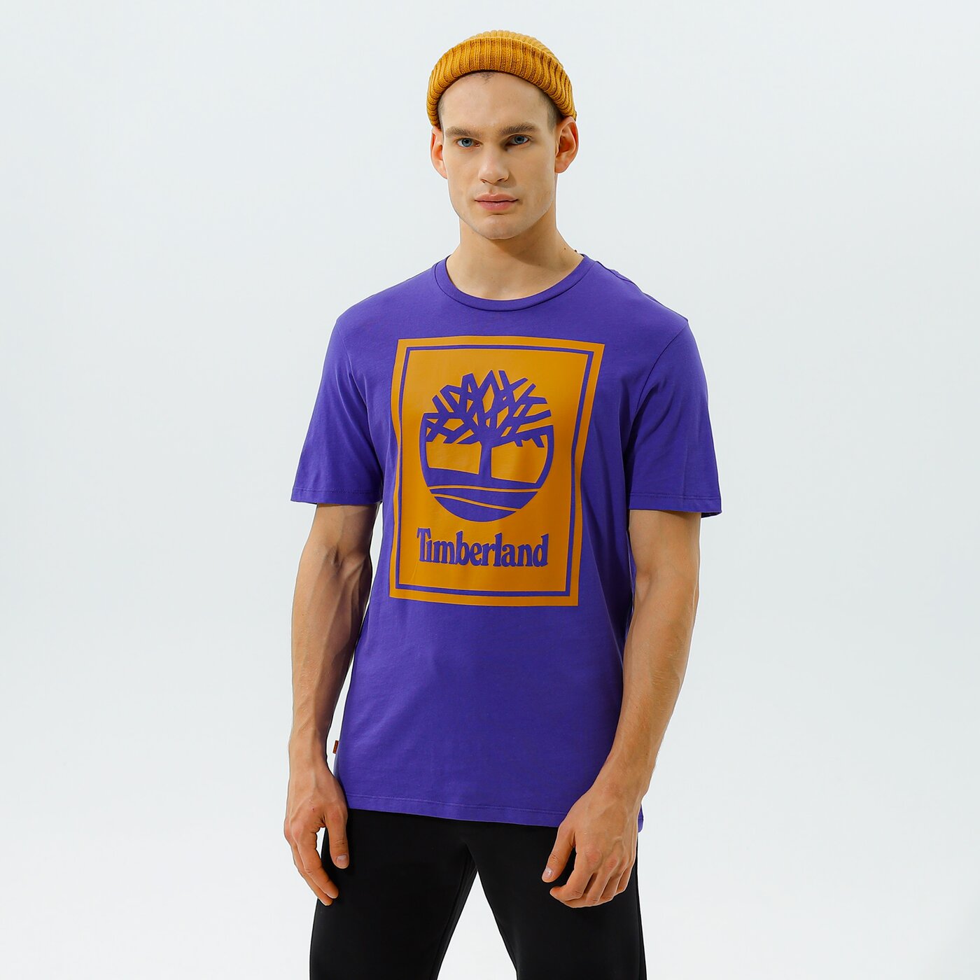 Мъжка тениска TIMBERLAND ТЕНИСКА YC SS STACK LOGO TEE tb0a2aj1cc61 цвят виолетов