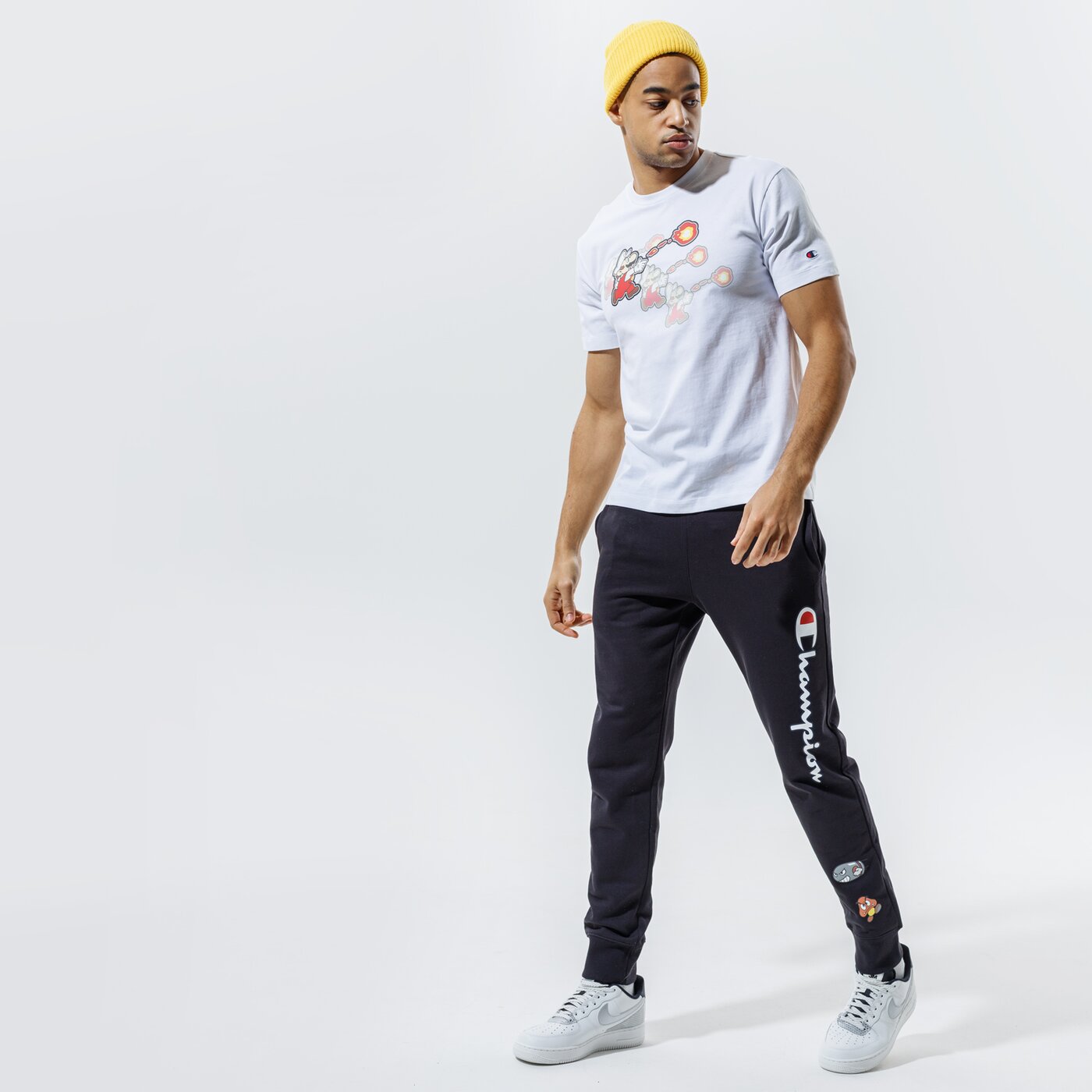 Мъжка тениска CHAMPION ТЕНИСКА CREWNECK ТЕНИСКА 216871ww001 цвят бял