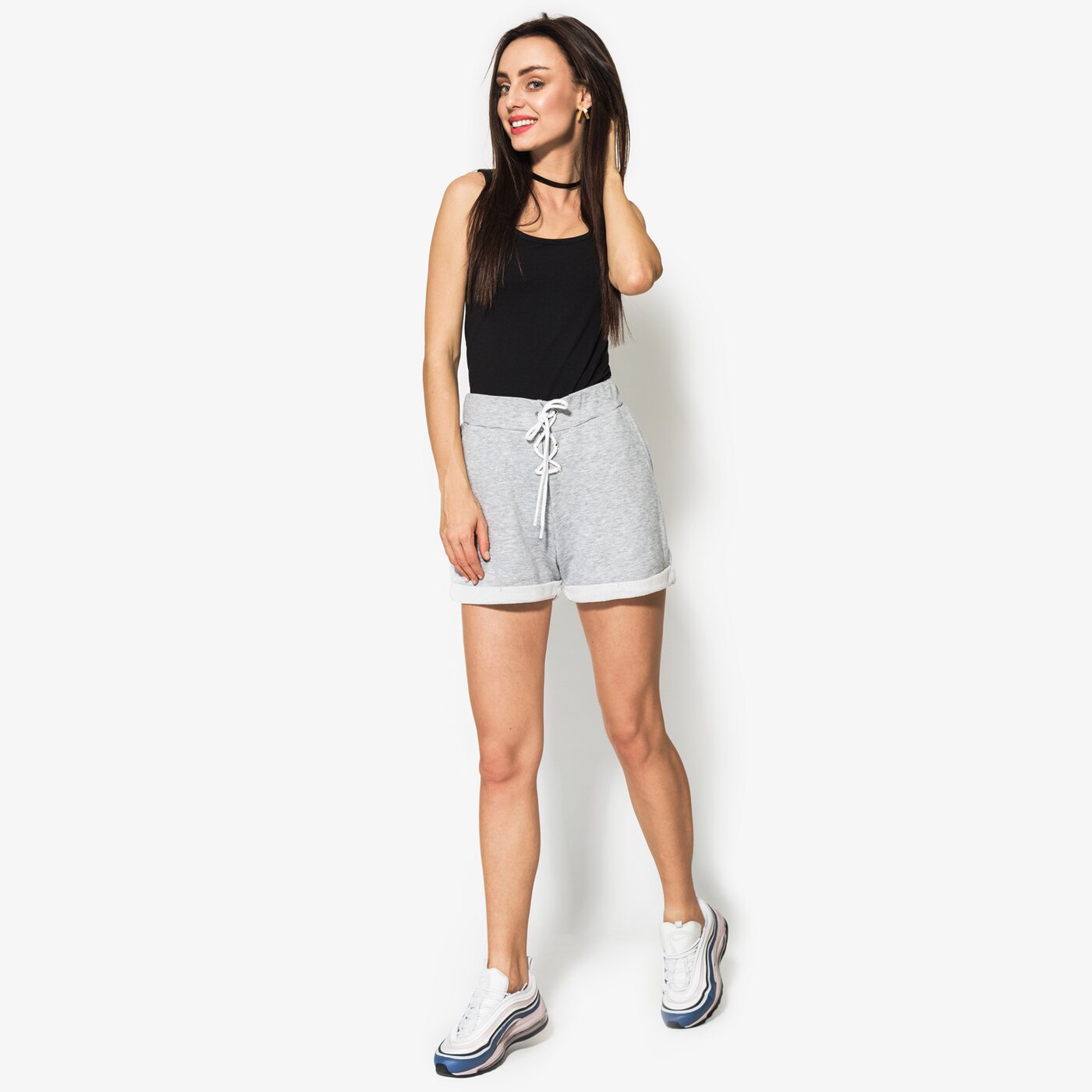 Дамски къси панталони CONFRONT ШОРТИ NUT cf18szd02001 цвят сив