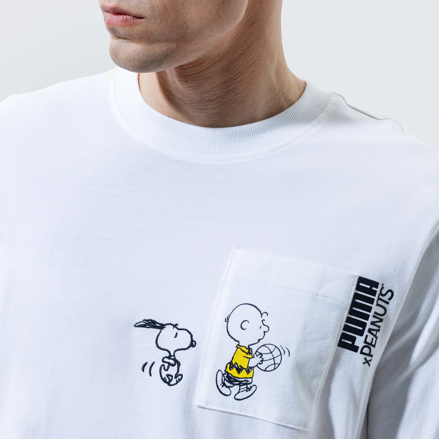 Мъжка тениска PUMA ТЕНИСКА PUMA X PEANUTS LS TEE 53061302 цвят бял