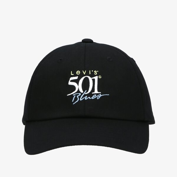 Дамска шапка с козирка LEVI'S ШАПКА 501 CAP d7069-0001 цвят черен