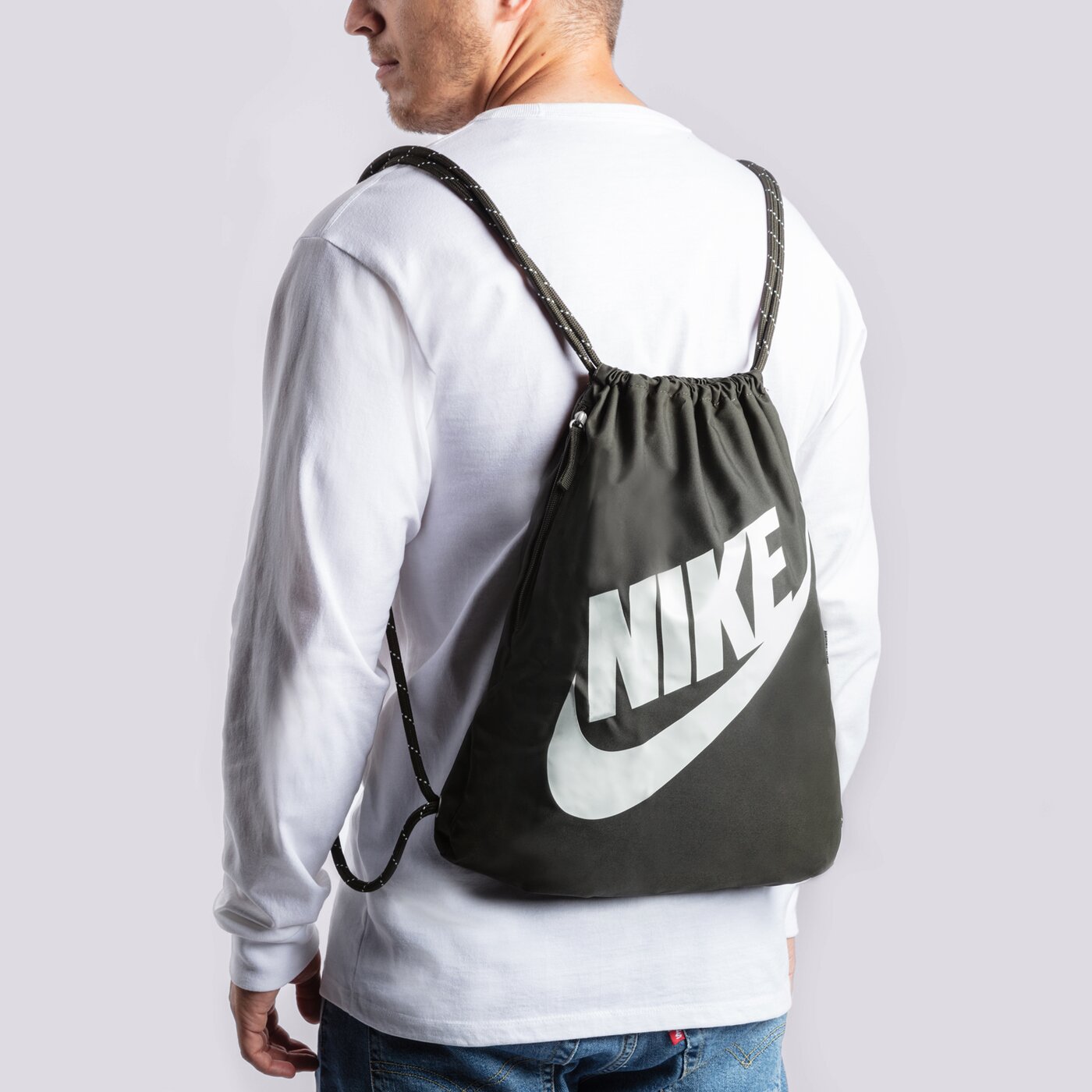 Детска мешка NIKE МЕШКА NK HERITAGE DRAWSTRING dc4245-010 цвят черен