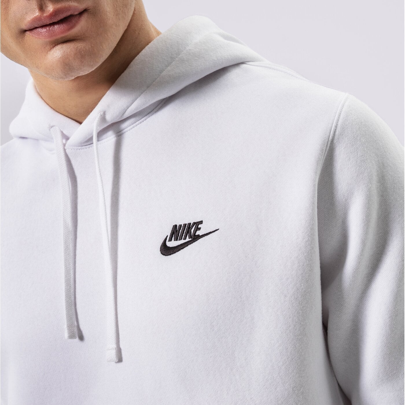 Мъжки суичър NIKE СУИТЧЪР С КАЧУЛКА SPORTSWEAR CLUB FLEECE bv2654-100 цвят бял