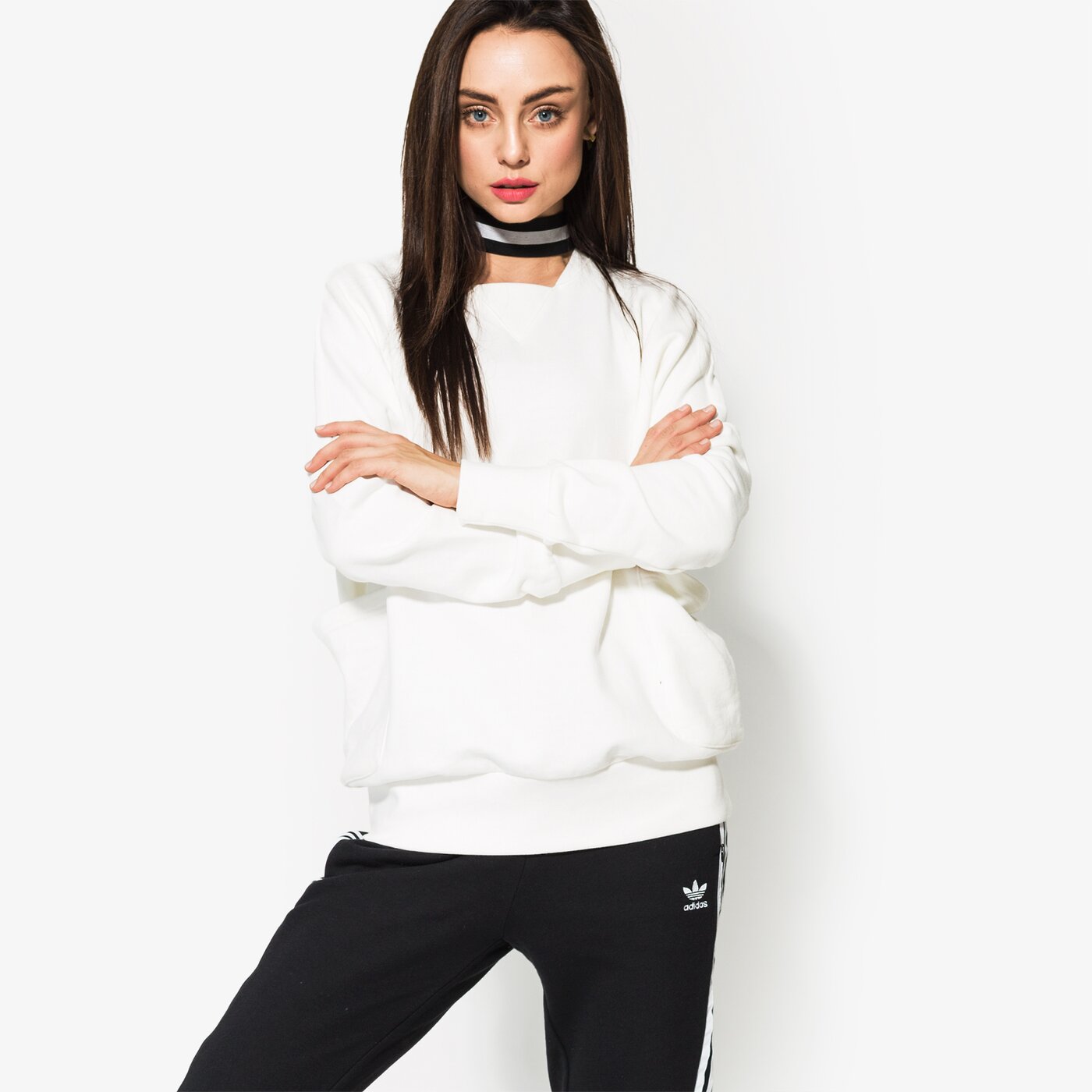 Дамски суичър CONFRONT СУИТЧЪР BRIER cf18bld09001 цвят бял