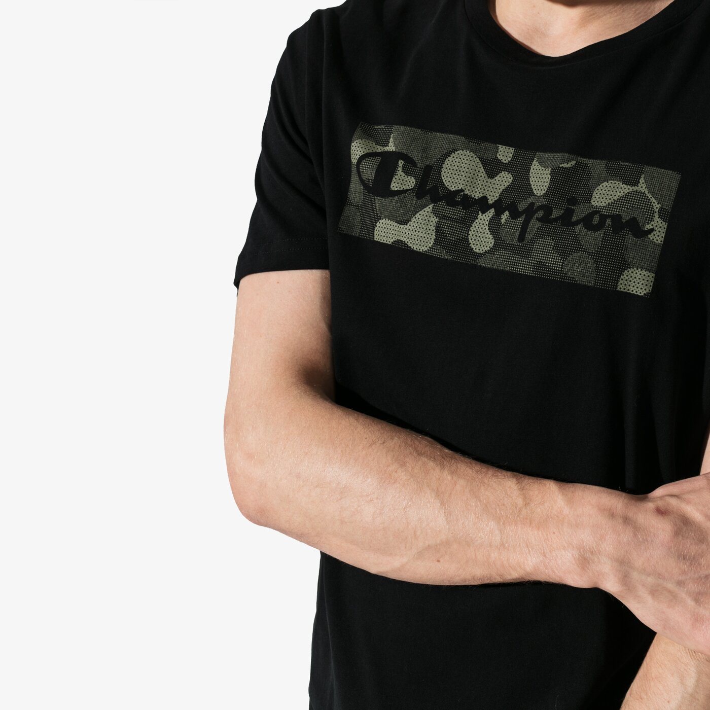 Мъжка тениска CHAMPION ТЕНИСКА SS PRINTED ТЕНИСКА chz191183-2175 цвят черен